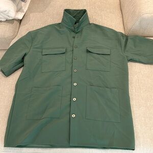 Mens 4 Pocket Green Button Up Shirt